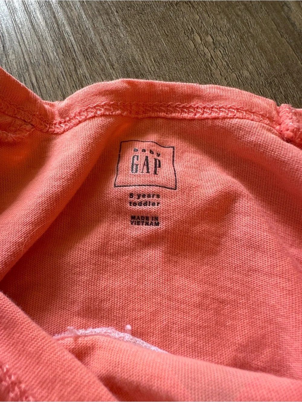 GAP Coral Pink 'Oh So Spooky' Embroidered Long Sleeve Tee